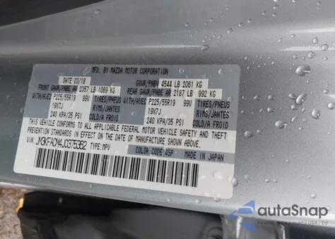 2018 Mazda Cx-5 Touring из США, поврежденный, VIN JM3KFACM4J0375362